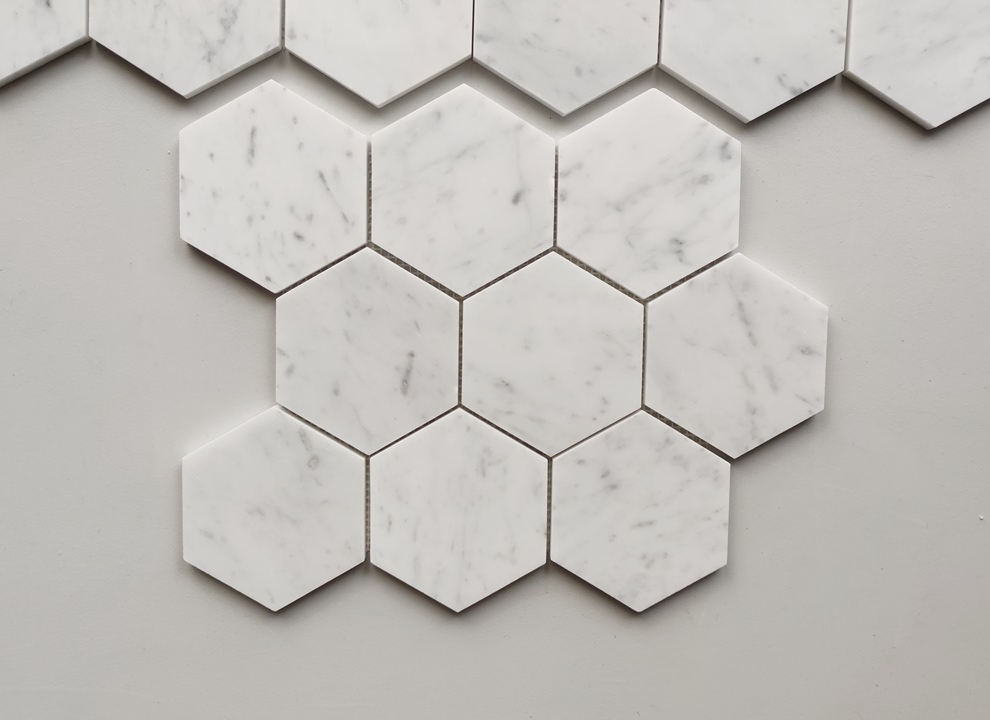Hexagony Big Bianco Carrara