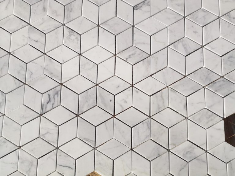 Rhombus Bianco Carrara — Mozaika