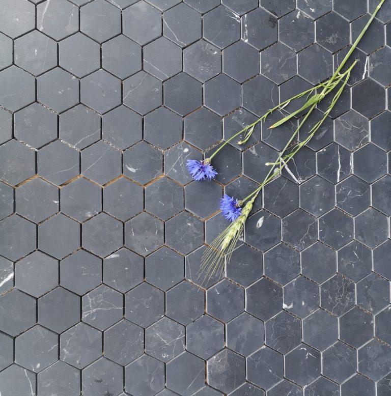 HEXAGONY Nero mat — Mozaika