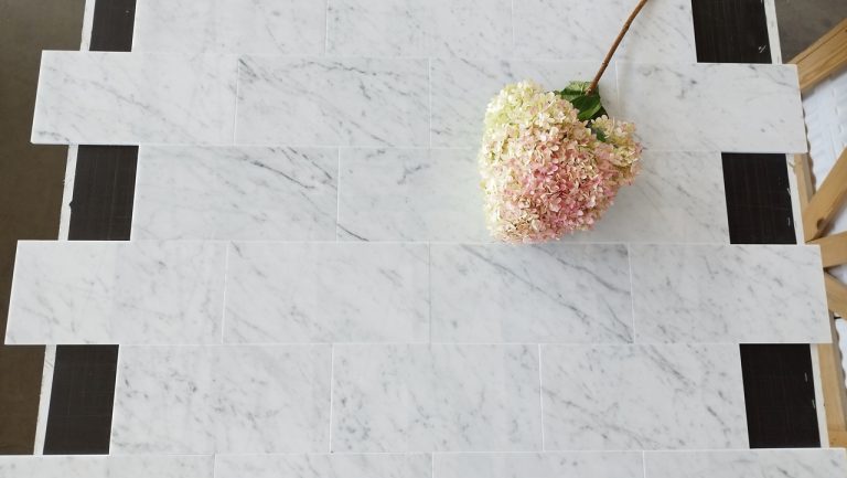 Cegiełki Bianco Carrara C3 — Mozaika